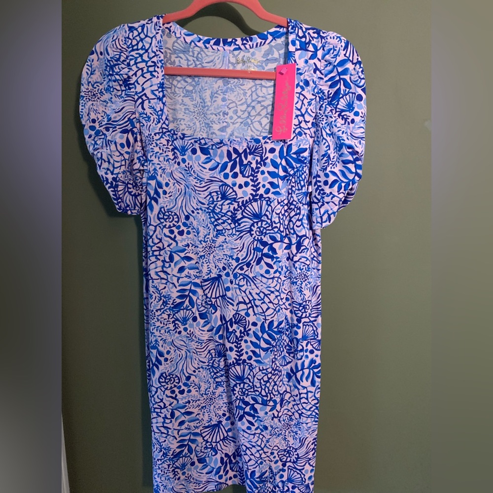 Lilly Pulitzer Hayden Short sleeve (puffed) dress.  NWT.  100% Cotton.